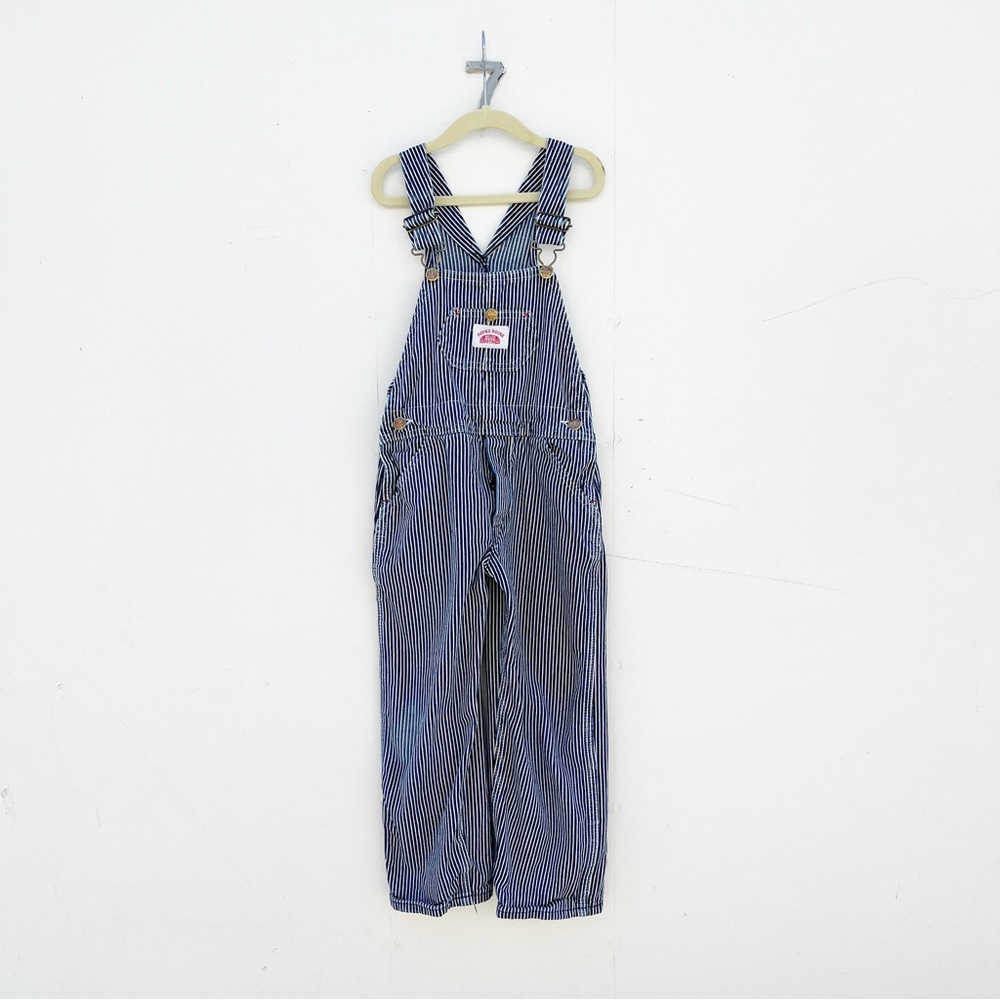 VINTAGE ROUNDHOUSE Kid’s Pinstriped Denim Overalls